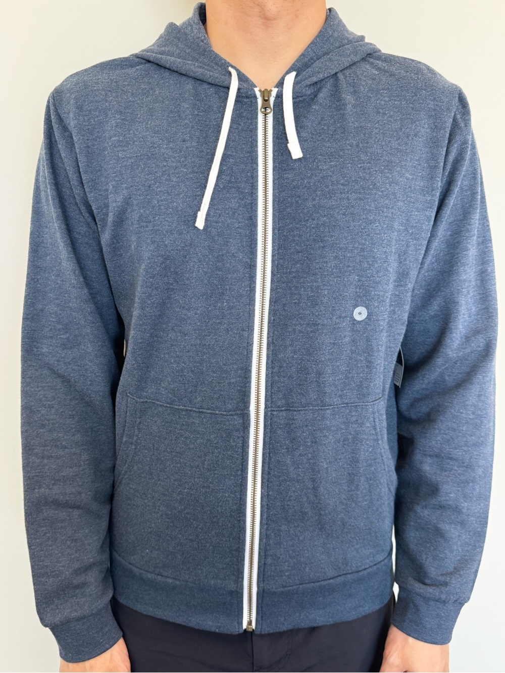 Eddie Bauer Navy Heather Full-Zip Hoodie Sweater